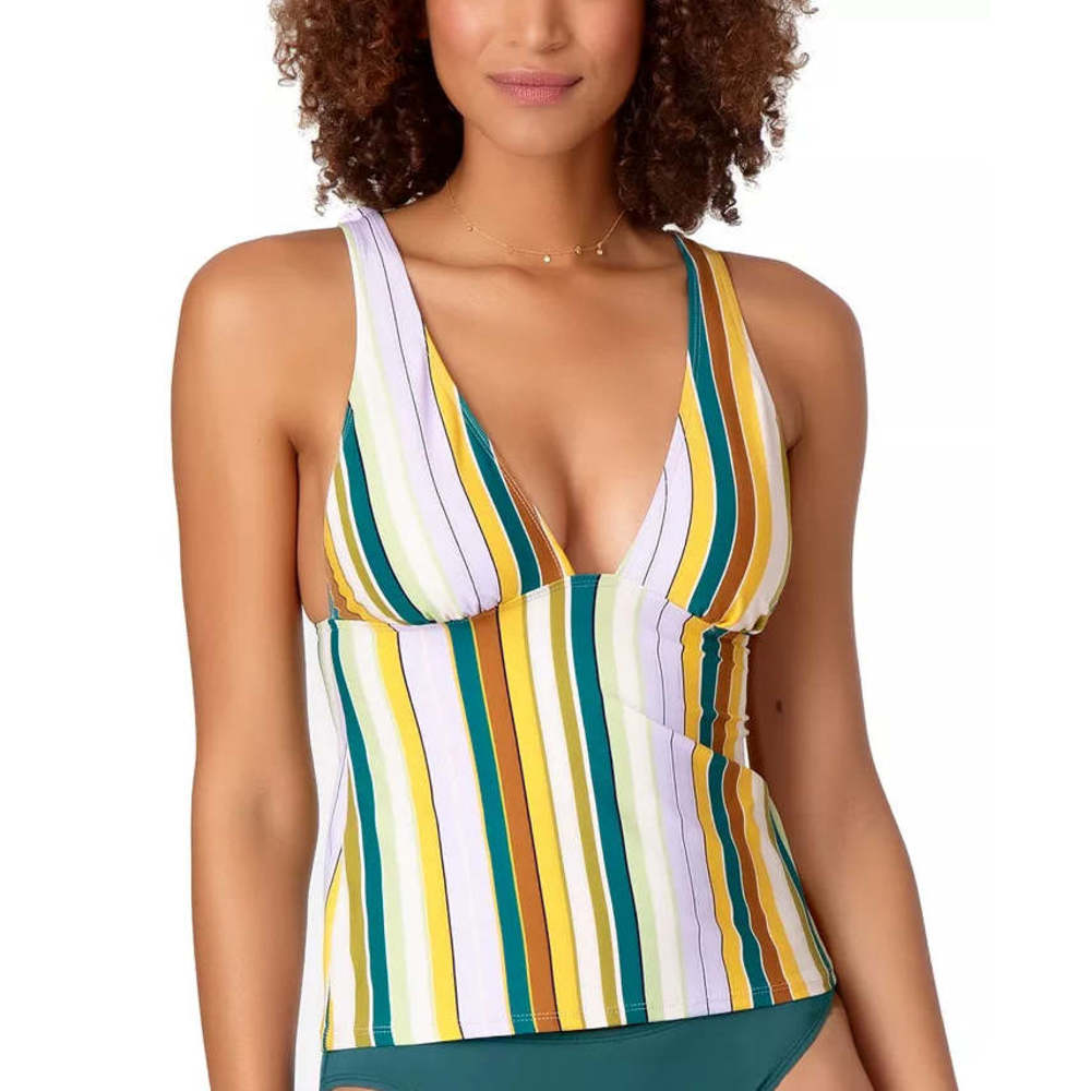 Ann Cole Studio Plunge Tankini Top, Size Large